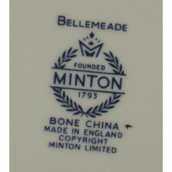Minton Bellemeade 5 pps (s) Teacup Plates Blue Flowers Bone China‎ England - Picture 6 of 6
